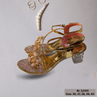 Golden Glitter Sandals for Women – Party Ready Footwear | JI Styler